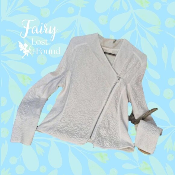 Anthropologie Jackets & Blazers - 🍄50% ANTHROPOLOGIE White Zip Cardigan sz M